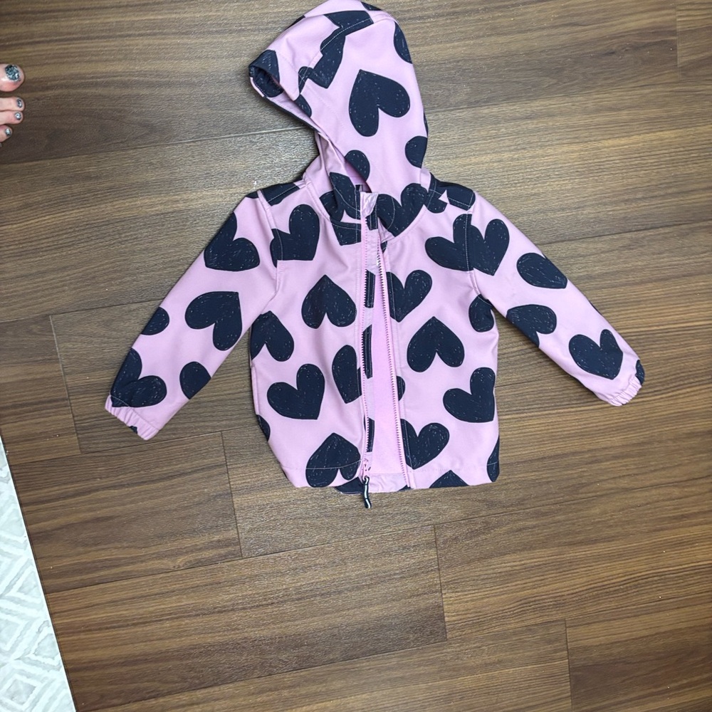 Cat & Jack Pink Heart Raincoat